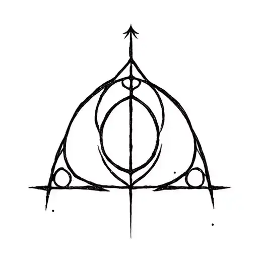 deathly hallows with bellatrix lestrange tattoo tattoo design idea