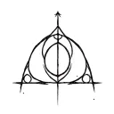 deathly hallows with bellatrix lestrange tattoo tattoo design idea
