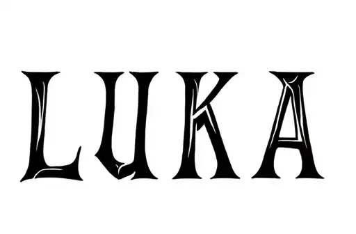 "LUKA" tattoo design idea