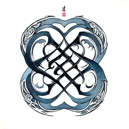 Cho ku rei reiki power symbol intertwined tattoo design idea