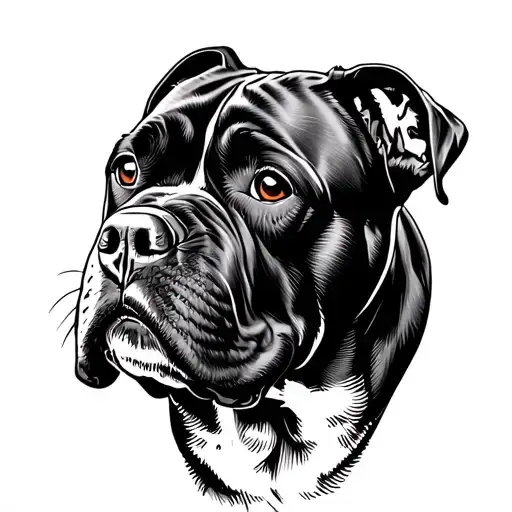 Cane Corso Dog tattoo design idea