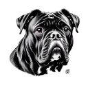 Cane Corso Dog tattoo design idea