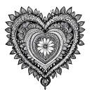 heart mandala tattoo design idea