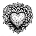 heart mandala tattoo design idea