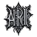 "AIFRIC" Fancy text tattoo design idea
