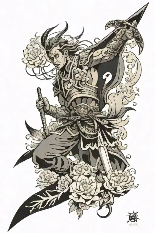 Toji zenin inverted spear of heaven tattoo design idea