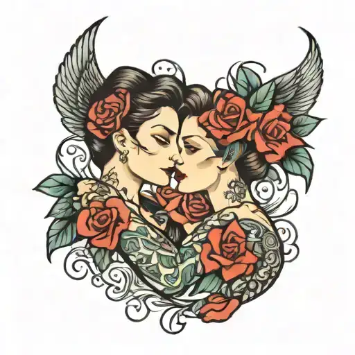 women tattoo lesbians tattoo design idea