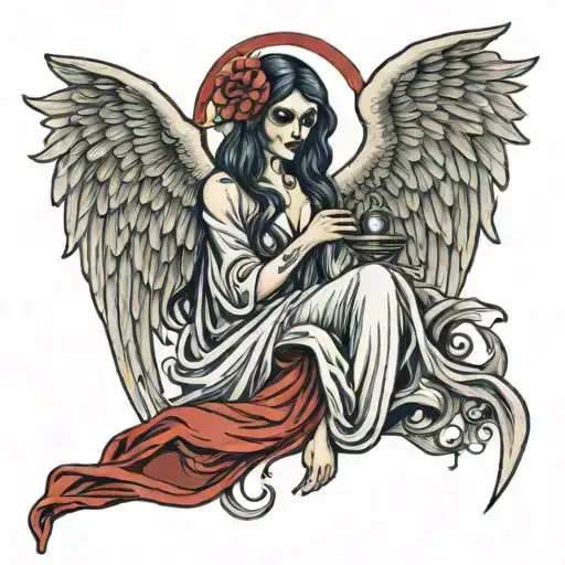 angel of death   tattoo design idea