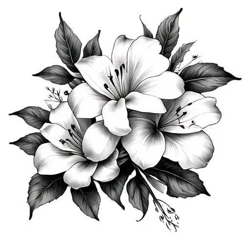 lilly and peaches tattoo design idea