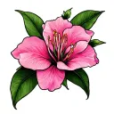 oleander flower tattoo design idea