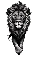 Goddess Lion tattoo design idea