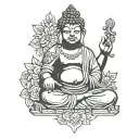 elephant buddha tattoo design idea