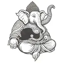 elephant buddha tattoo design idea