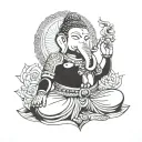 elephant buddha tattoo design idea