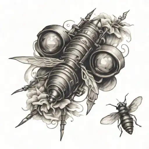 echoes the firefly machine tattoo design idea