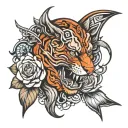 guts and intuitive  tattoo design idea