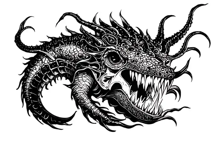 mythical sea creature tattoo design idea