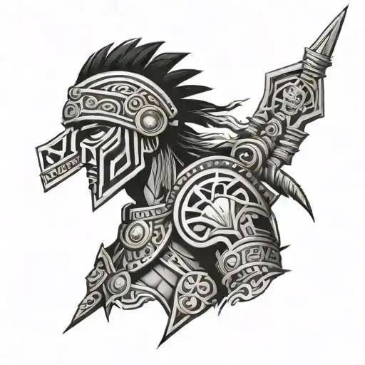 Inca warrior tattoo design idea