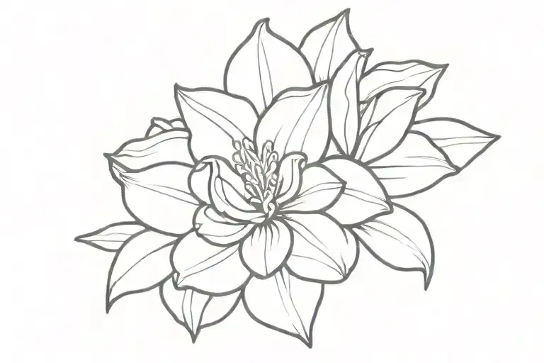 hyacinth flower tattoo design idea