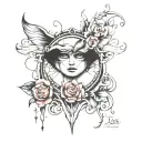 perception is reality tattoo design idea