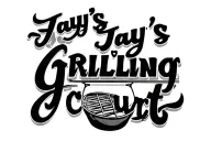 "Jay's Grilling Court" Lower back tattoo design featuring a grill tattoo design idea