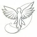 I want a tattoo on my forearm — a six-winged seraphim in the style of Boulevard Depo, made evenly and aesthetically tattoo design idea