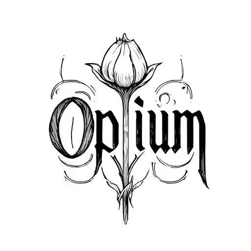 "Opium" o logo tattoo design idea