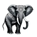 elephant mandala tattoo design idea