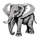 elephant mandala tattoo design idea