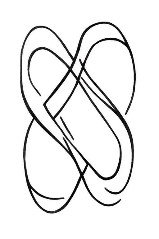 infinity symbol incorporated within tattoo design idea