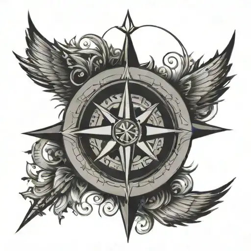 Nordic Compass tattoo design idea