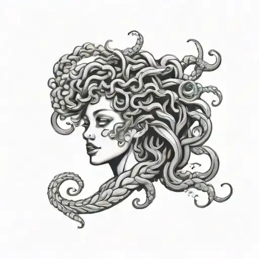 medusa neo traditional tattoo tattoo design idea