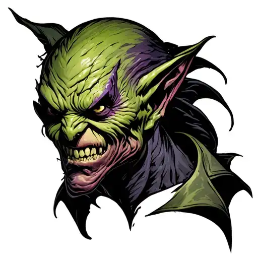 green goblin tattoo design idea