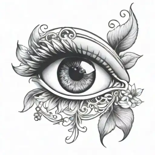 Gypsy eye tattoo design idea