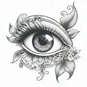 Gypsy eye tattoo design idea