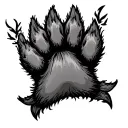 dog paw for memorial tattoo design idea