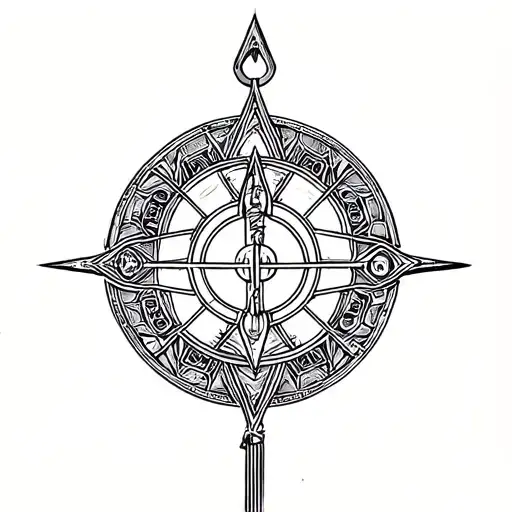 saint benedict medal tattoo design idea