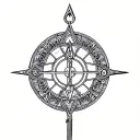 saint benedict medal tattoo design idea