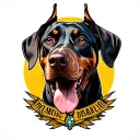 Barking Doberman tattoo design idea