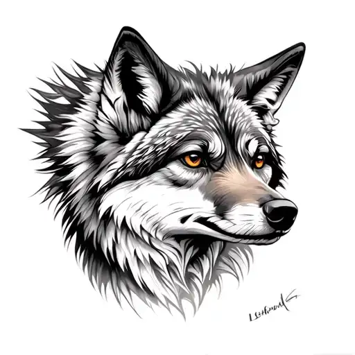 coyote tattoo design idea