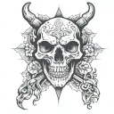 animal skull tattoo design idea