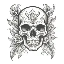 animal skull tattoo design idea