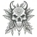 animal skull tattoo design idea