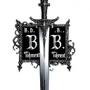 "B.D.B.   Tohrment" "B.D.B.   Tohrment"  dagger surrounded tattoo design idea