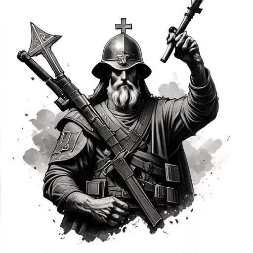 Christian Soldier tattoo design idea