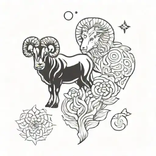 leo and aries together tattoo tattoo design idea