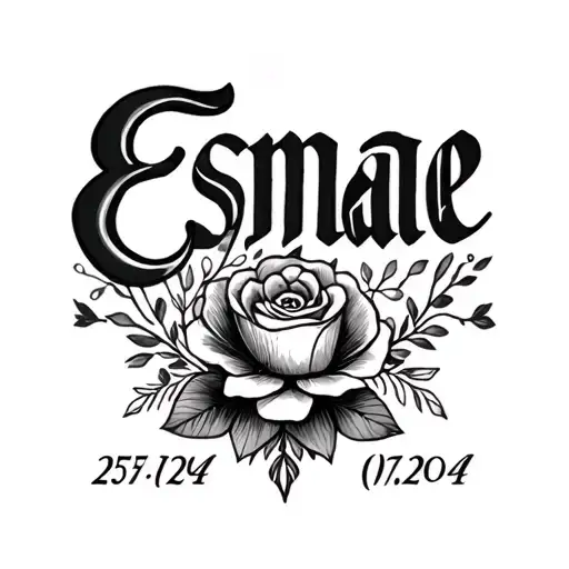 "(Esmae 25-07-2024)" clean forearm tattoo design for a father dedicated to his daughter tattoo design idea