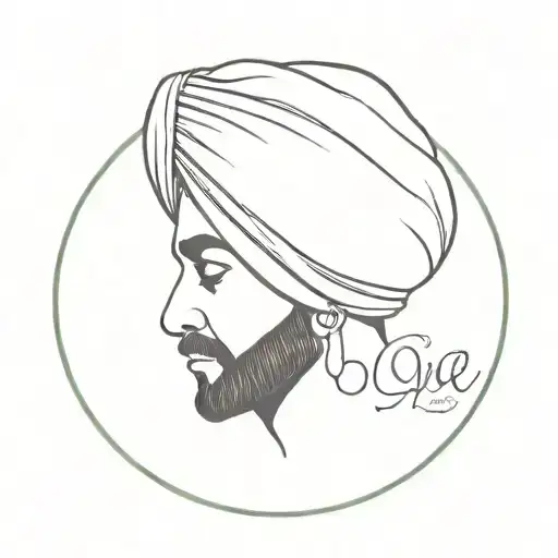 Punjabi aagye oye with diljit silhouette  tattoo design idea