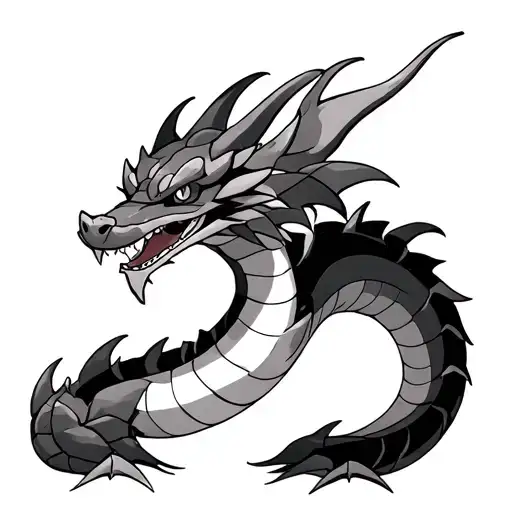 gyarados pokemon Japanese style art tattoo design idea