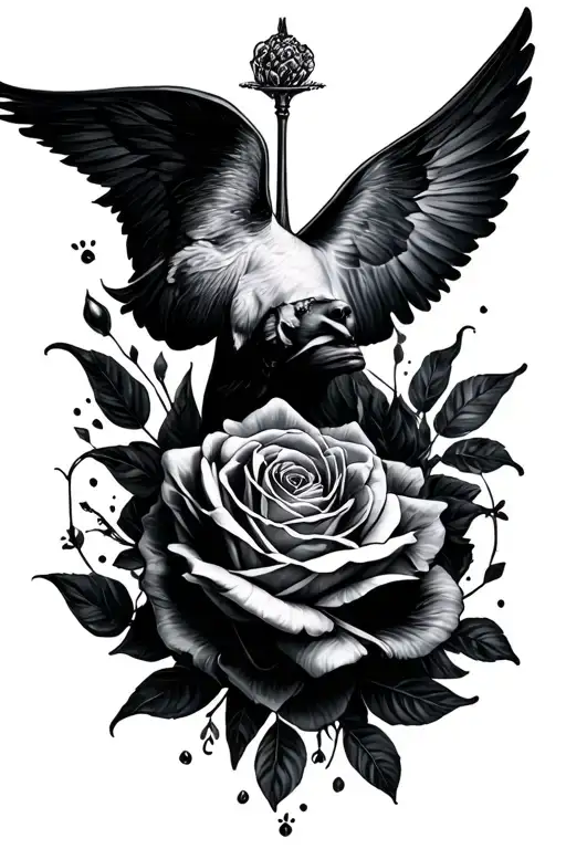 rest in peace to love one tattoo design idea
